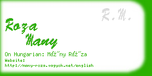 roza many business card